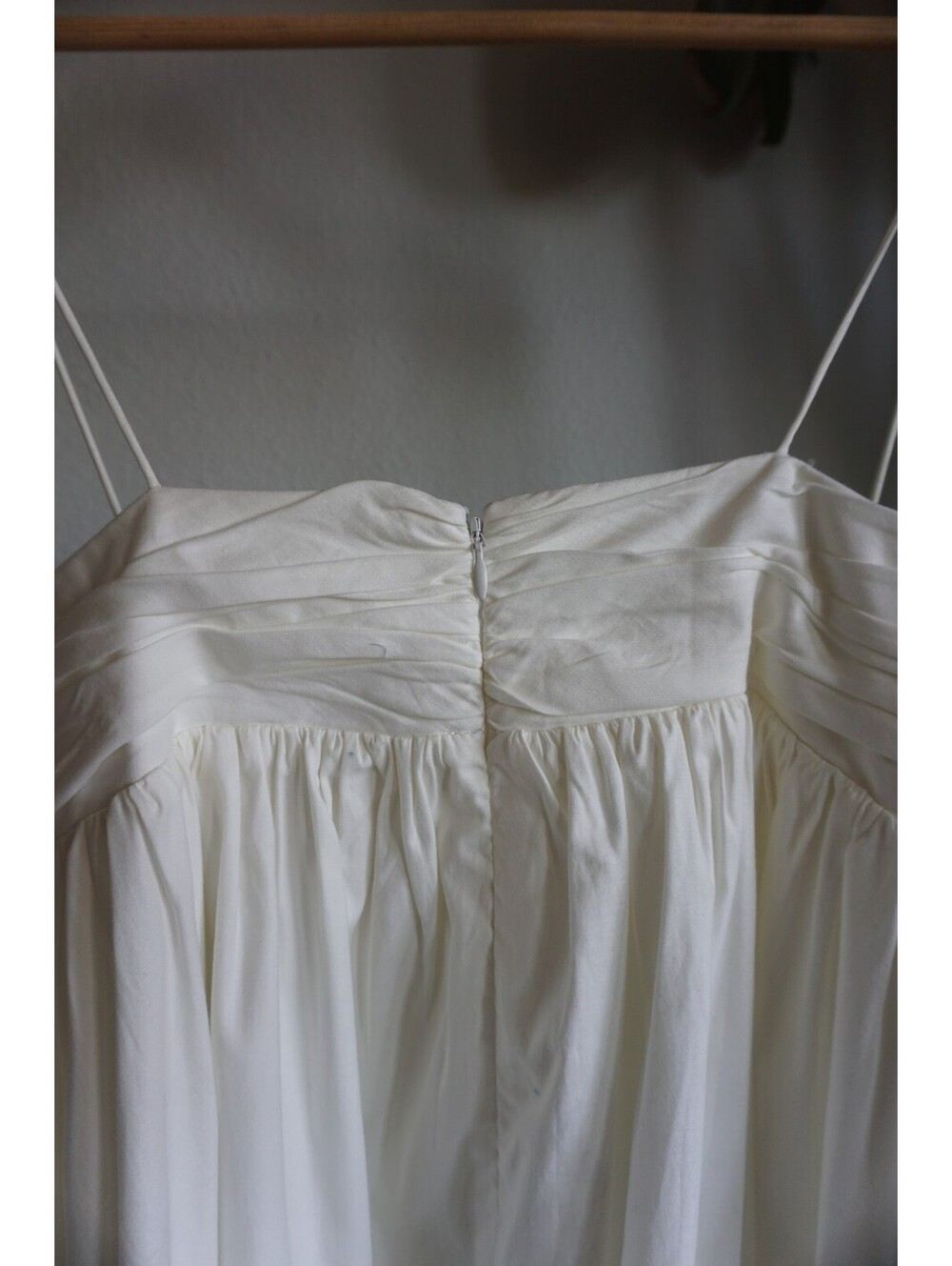 Reformation Catarina Dress White Mini Babydoll Poplin Tie Strap Dress Size 6 NWT - Picture 11 of 13